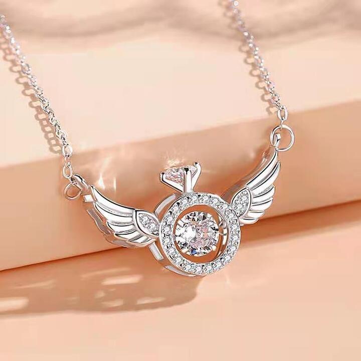 925 Sterling Silver Angel Wing Necklace