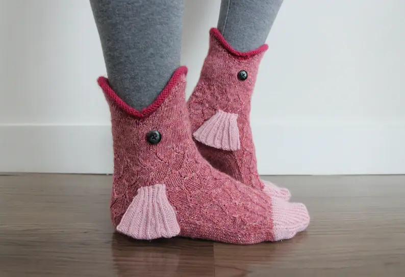 Knit Crocodile Socks