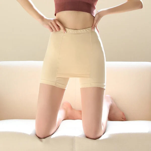 Double layer Front CrotchIce Silk Safety Shorts