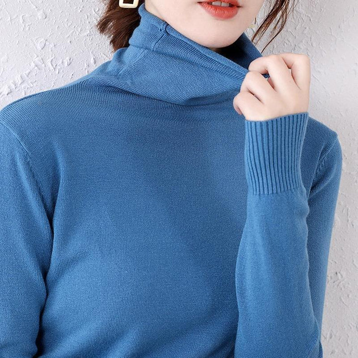 Women s slim fit cashmere blend sweater pullover turtleneck sweater