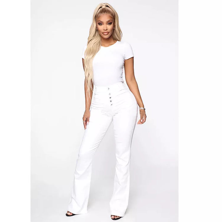 49% OFF🔥BUTTON FLY BOOTY SHAPING HIGH WAIST FLARE JEANS🔥