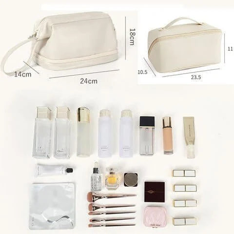 Large capacity travel cosmetic bag