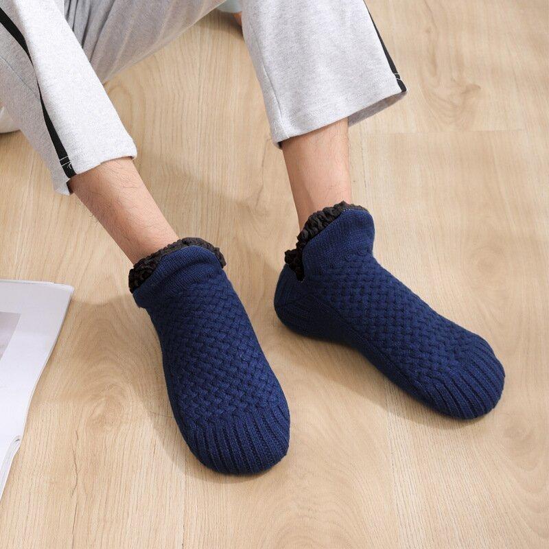 New Woven And Velvet Indoor Socks Slippers