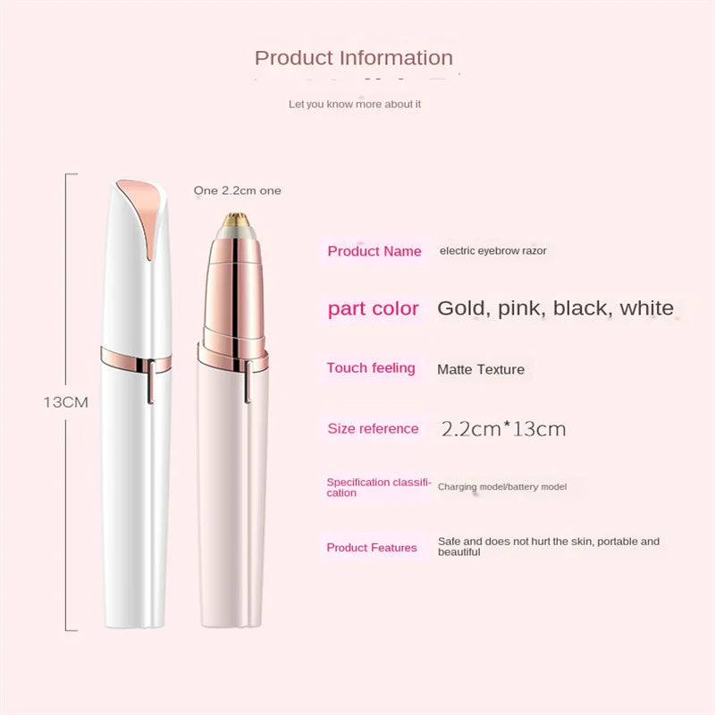 Wireless LED Eyebrow Timmer