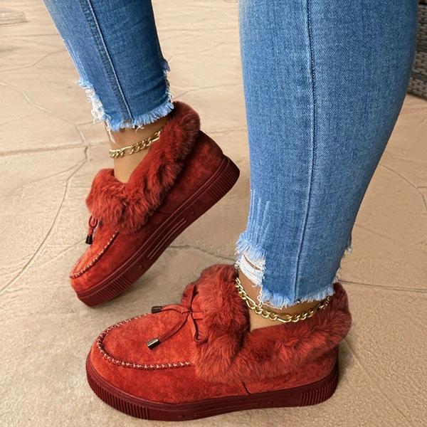 Casual Fashion Bowknot Snow Flats