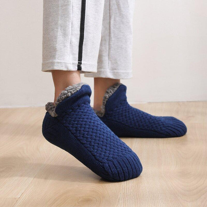 New Woven And Velvet Indoor Socks Slippers