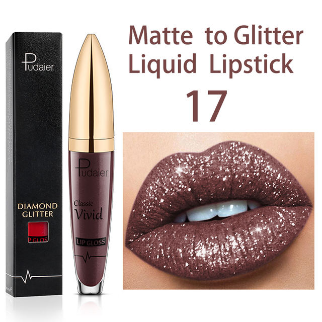 2021 PU LONG LASTING WATERPROOF DIAMOND SHIMMER METALLIC LIPCOLOR