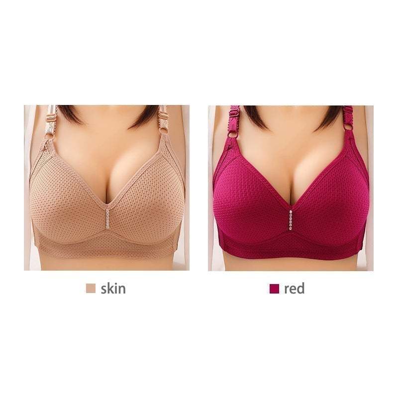 (🎁2024 New Year Hot Sale🎁)🔥Plus Size Bra Women Underwear Wire Free Comfort Soft Breathable🔥