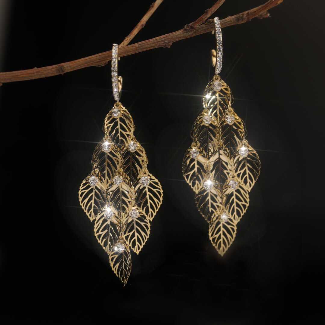 FASHION HOLLOW LEAF EARRINGS