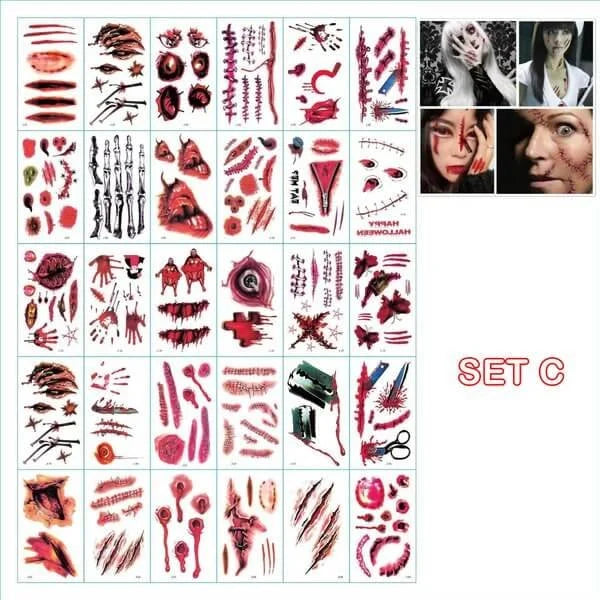 🎃HALLOWEEN PRE SALE - 49% OFF🎃Halloween prank makeup temporary tattoo