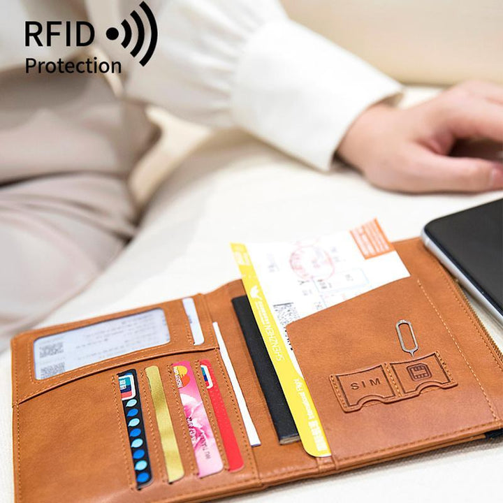 RFID Blocking Leather Card Wallet