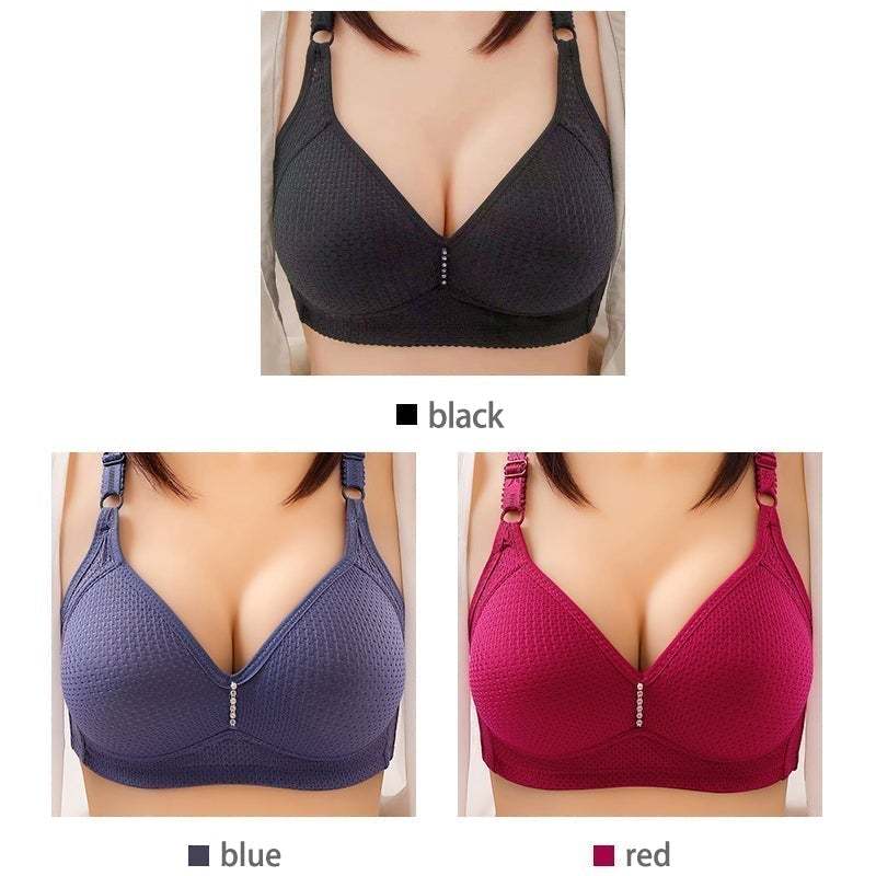 (🎁2024 New Year Hot Sale🎁)🔥Plus Size Bra Women Underwear Wire Free Comfort Soft Breathable🔥