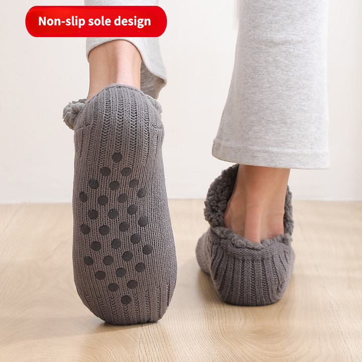 New Woven And Velvet Indoor Socks Slippers