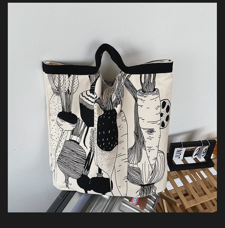 Fashionable Large Capacity Graffiti Canvas Bag