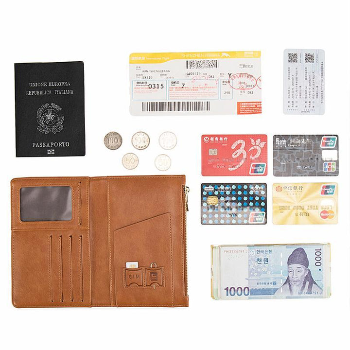 RFID Blocking Leather Card Wallet