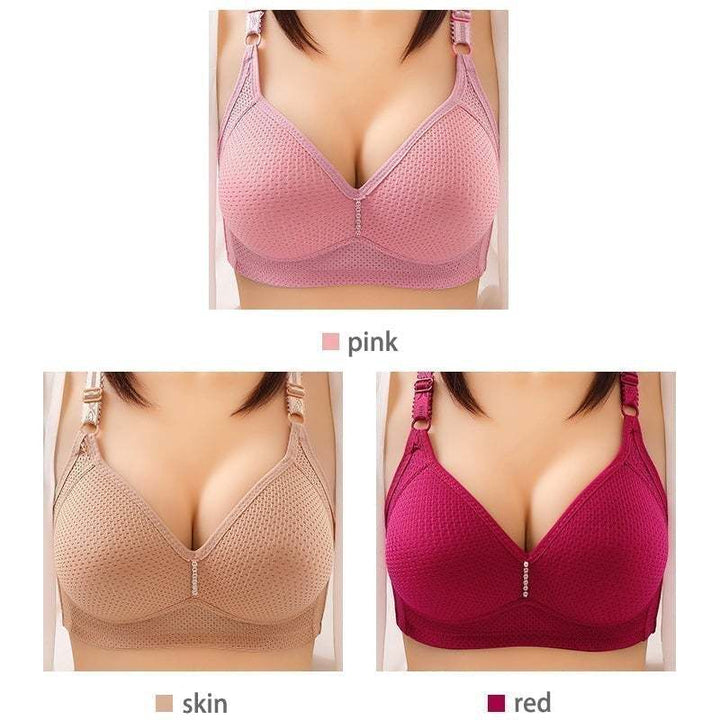 (🎁2024 New Year Hot Sale🎁)🔥Plus Size Bra Women Underwear Wire Free Comfort Soft Breathable🔥