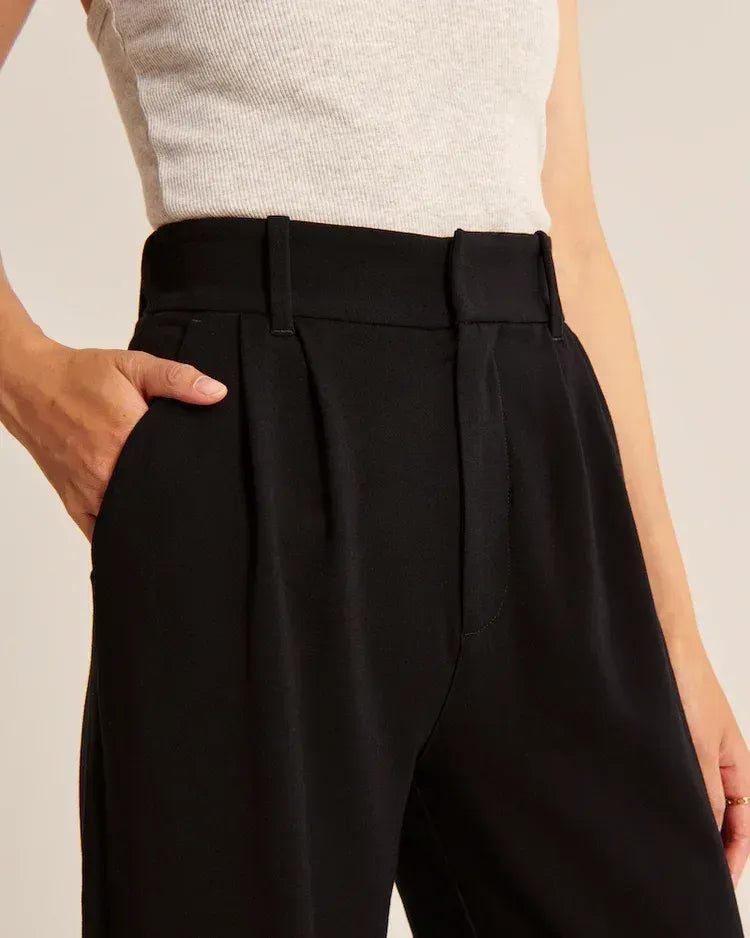 WOMENS EFFORTLESS TAILORED WIDE LEG PANTS