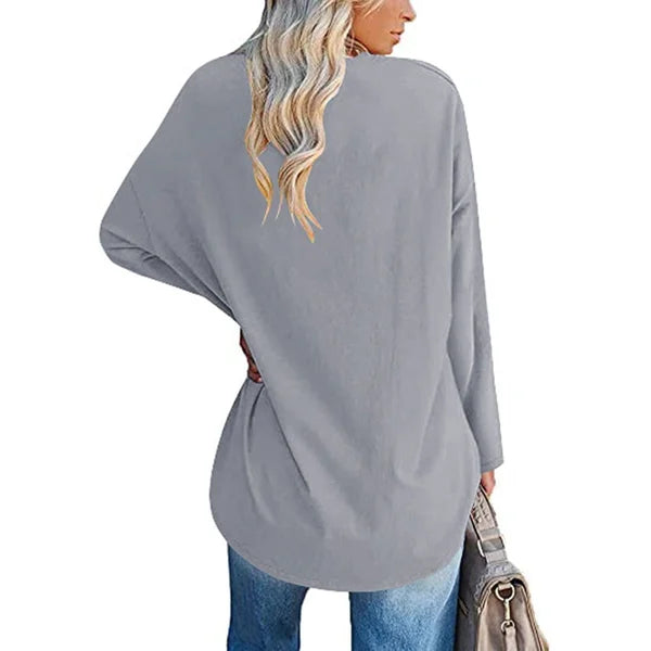 🔥Last Day Promotion-70% OFF💋Womens loose long sleeve fashion V-neck knit top