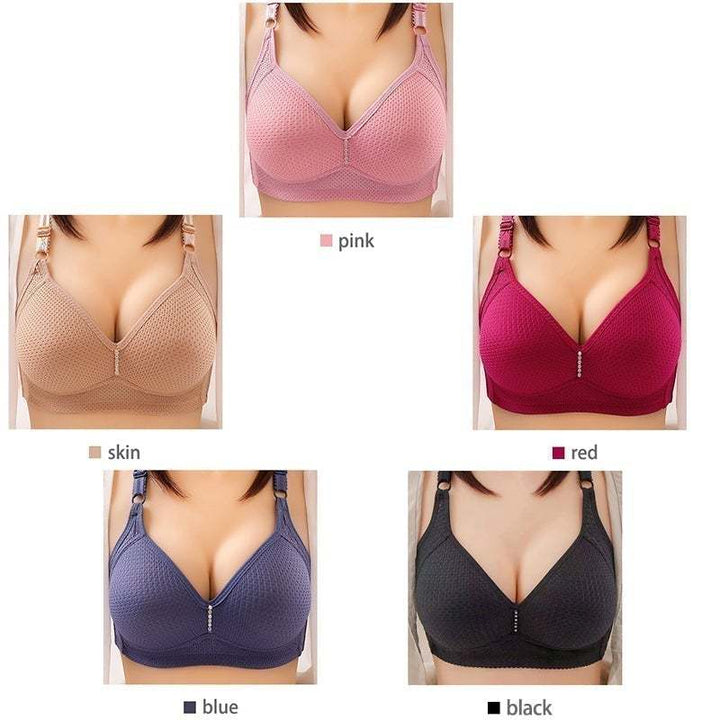 (🎁2024 New Year Hot Sale🎁)🔥Plus Size Bra Women Underwear Wire Free Comfort Soft Breathable🔥