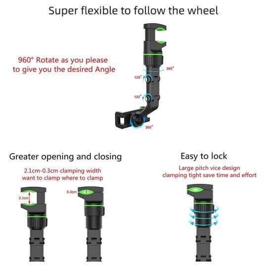 Multifunctional Rearview Mirror Phone Holder HOT SALE