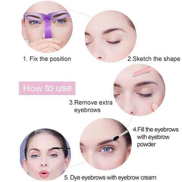 8PCS Eyebrow Grooming and Template Shaping Stencil Kit