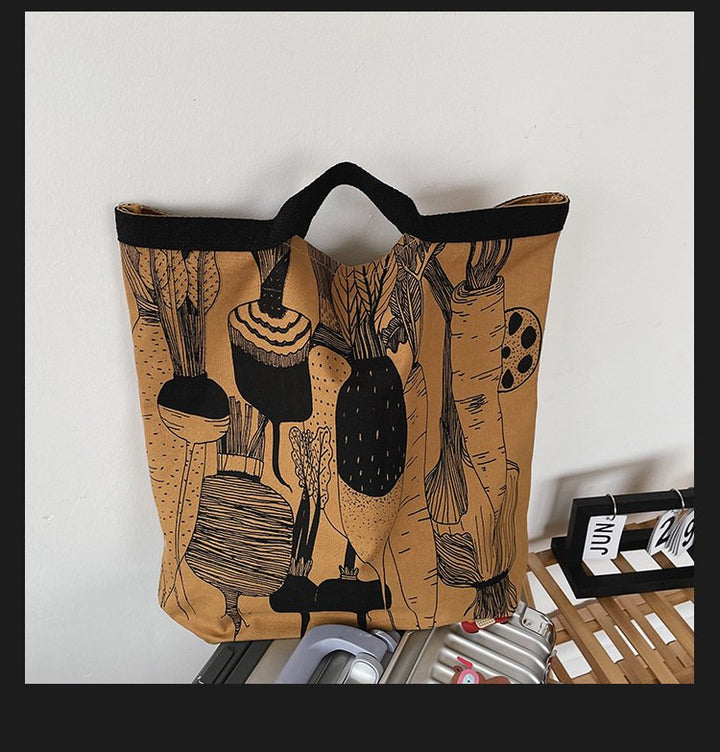 Fashionable Large Capacity Graffiti Canvas Bag