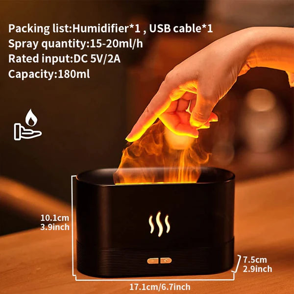 HumidiFire Aromatherapy Flam Ultrasonic Diffuser