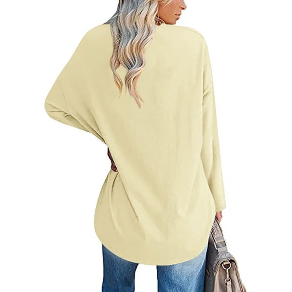 🔥Last Day Promotion-70% OFF💋Womens loose long sleeve fashion V-neck knit top