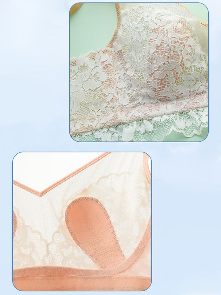 Breathable Lace Rabbit Ear Minimizer Bras