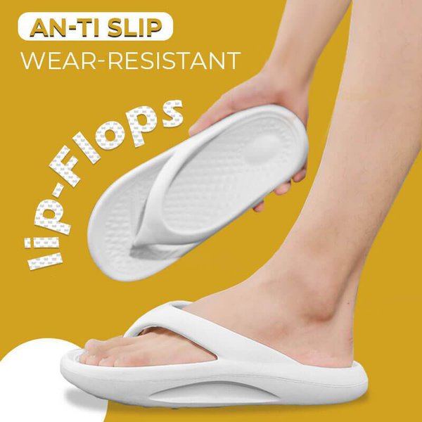 Anti slip wear resistant flip flops