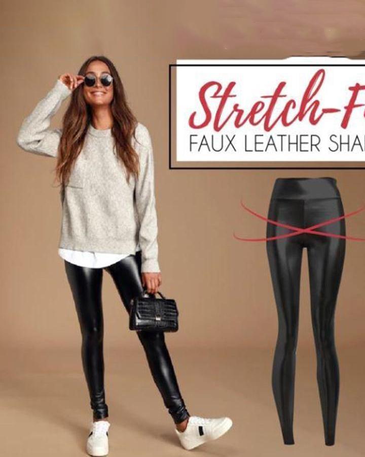 Stretch Fit Faux Leather Shaper