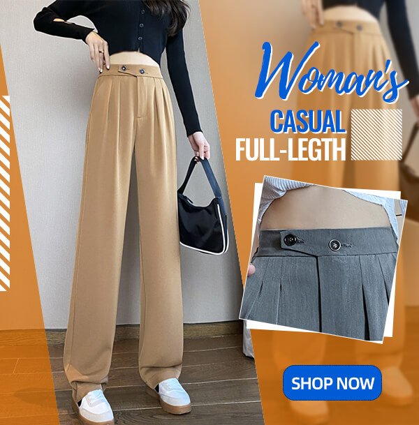 2022 Womans Casual Full Length Loose Pants