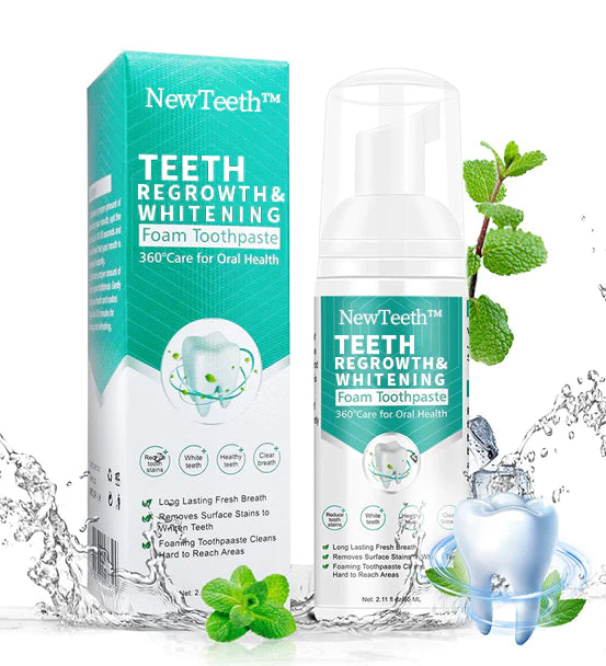 NewTeeth™ Toothpaste Mousse Foam, Calculus Removal, Teeth Whitening, Healing Mouth Ulcers, Eliminating Bad Breath, Preventing and Healing Caries, Tooth Regeneration