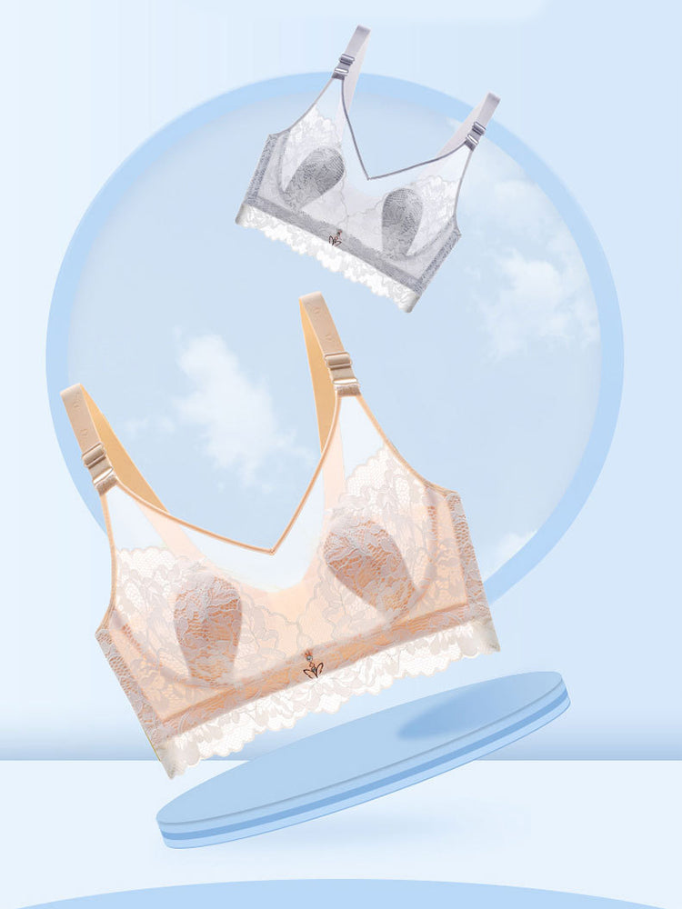 Breathable Lace Rabbit Ear Minimizer Bras