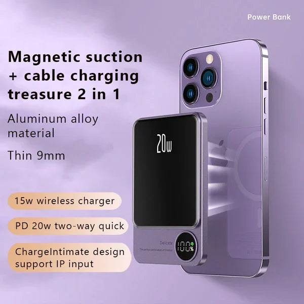 (🔥 Early Mothers Day Sale - 49% OFF)-Macsafe Powerbank Magnetic-(Buy 10000mAh save more)