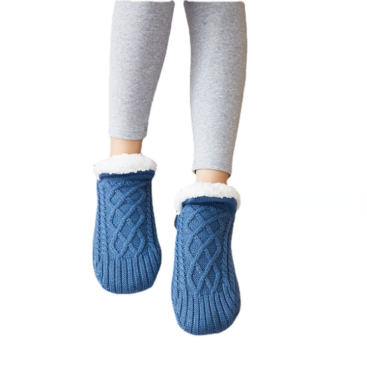 New Woven And Velvet Indoor Socks Slippers