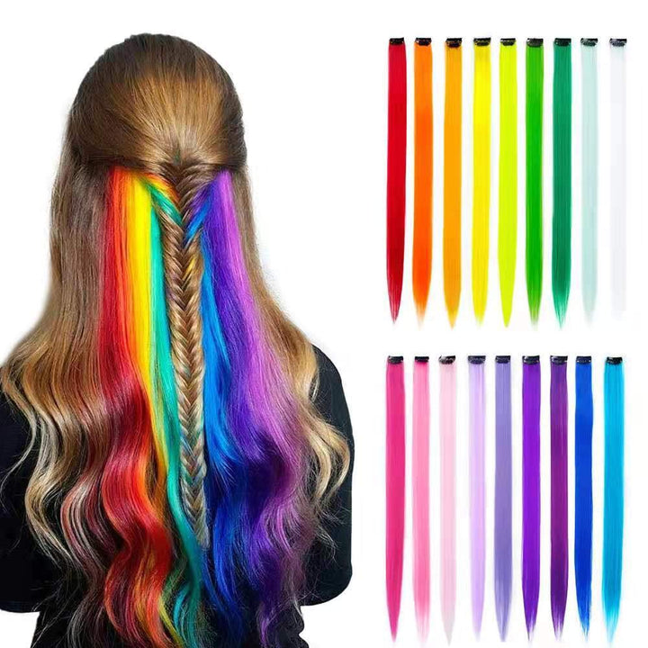 Colorful Hair Extensions Synthetic Hairpieces