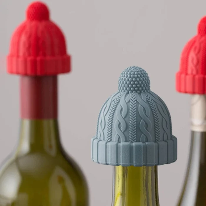 Beanie Cap Decorative Silicone Bottle Stopper