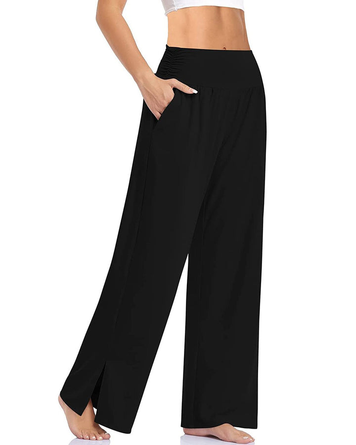 Women s Wide Leg Casual Loose Yoga Sweatpants Home Comfort Pajama Pants With Pockets