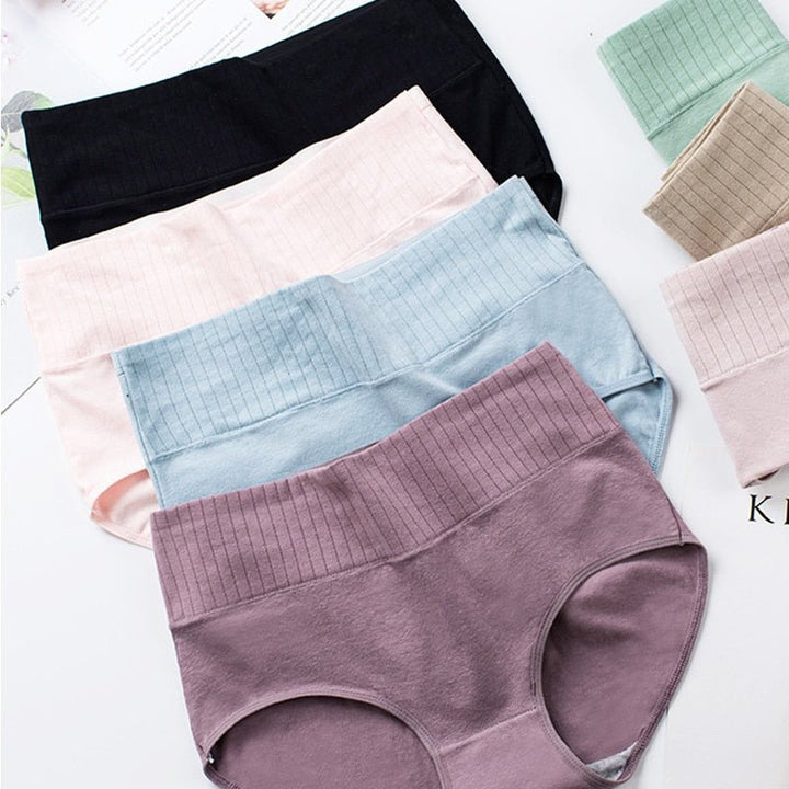 Hips and High Waist Anti Side Leakage Pure Cotton Breathable Seamless Menstrual Underpants