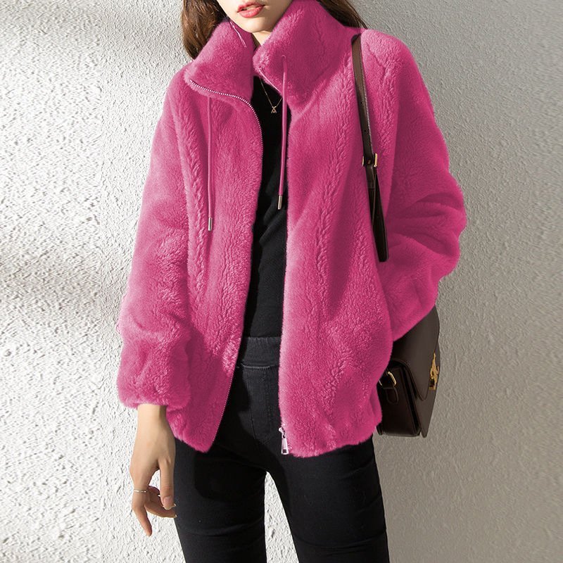 2022 Padded Coat Stand collar Double faced Fleece Jacket