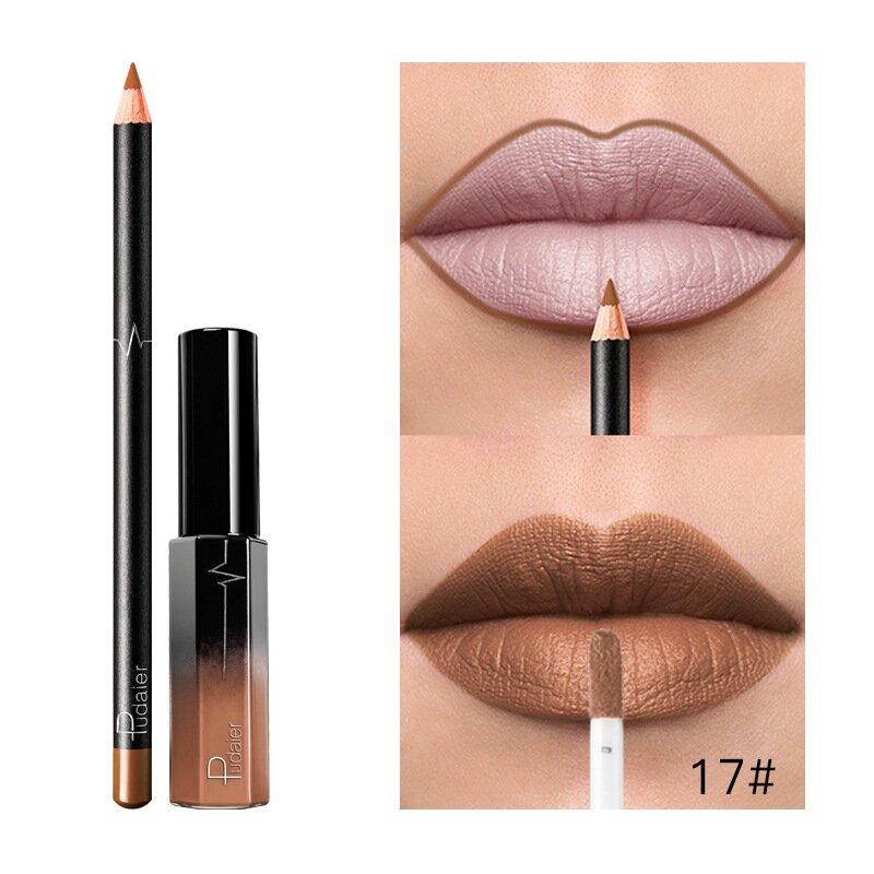 2 in 1 Lipstick Lipliner  Liquid Lipstick