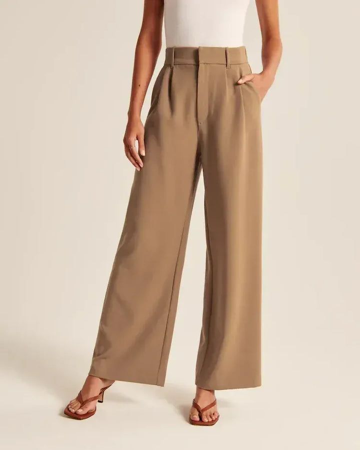 WOMENS EFFORTLESS TAILORED WIDE LEG PANTS