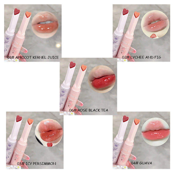 Jelly heart-shaped solid lip gloss