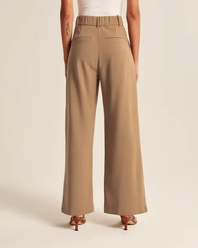 WOMENS EFFORTLESS TAILORED WIDE LEG PANTS