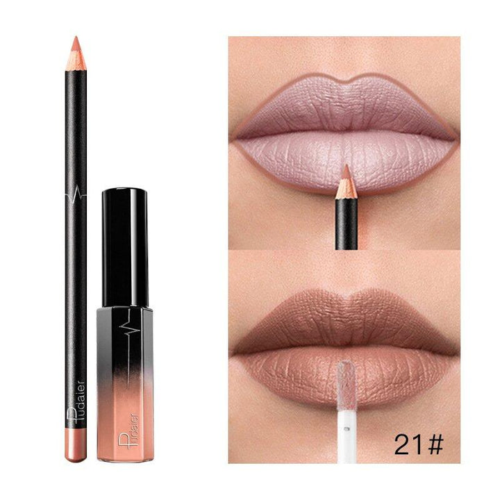 2 in 1 Lipstick Lipliner  Liquid Lipstick