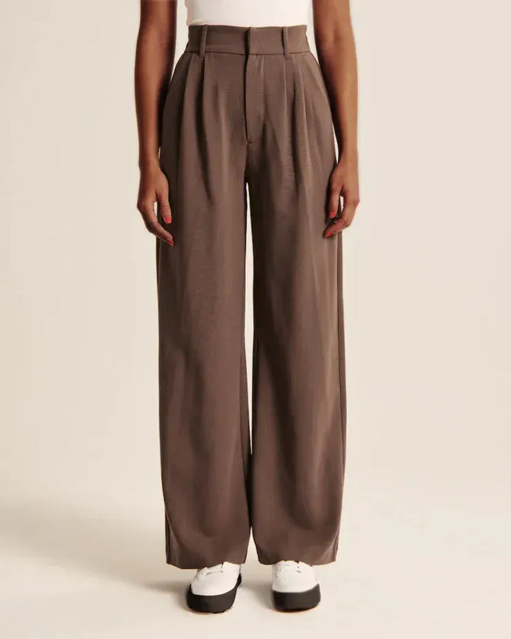 WOMENS EFFORTLESS TAILORED WIDE LEG PANTS