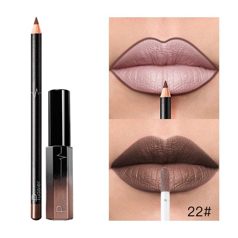 2 in 1 Lipstick Lipliner  Liquid Lipstick