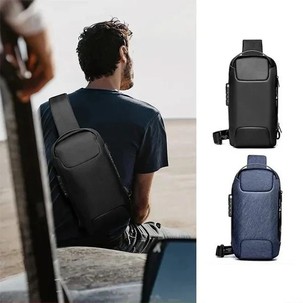 USB charging sport sling Anti-theft shoulder bag