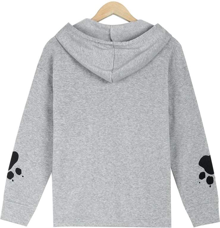 Pet Love Cat or Dog Paw Print Buttoned Sweatshirt